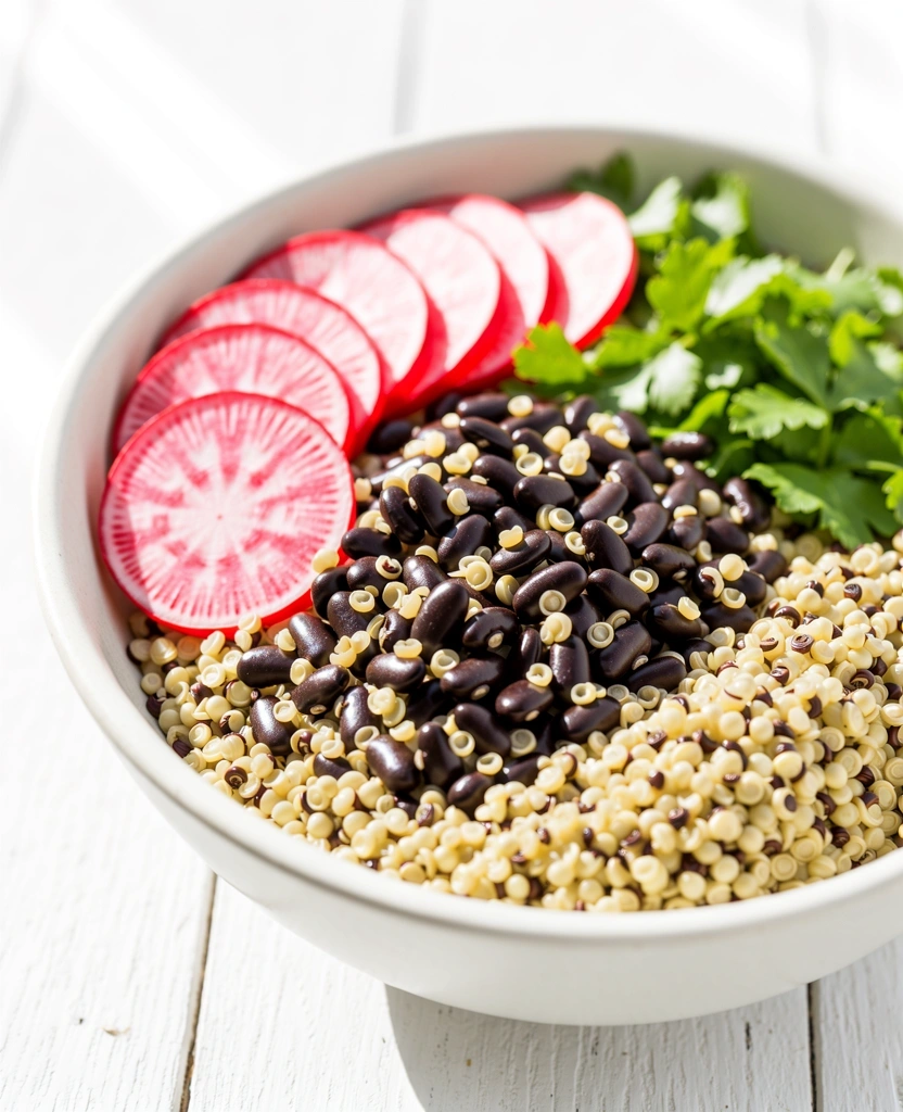 Nutrición balanceada con vegetales frescos